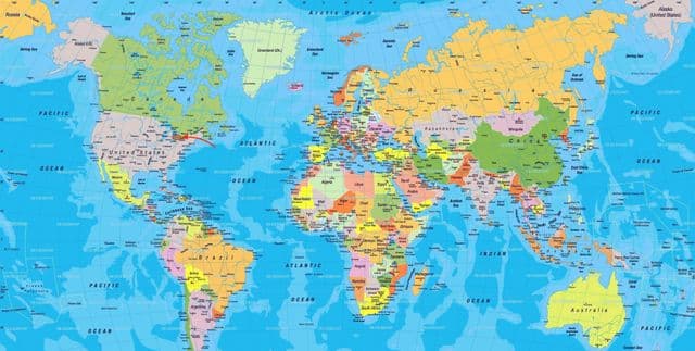 La ubicación de Toronto en el mapa mundial