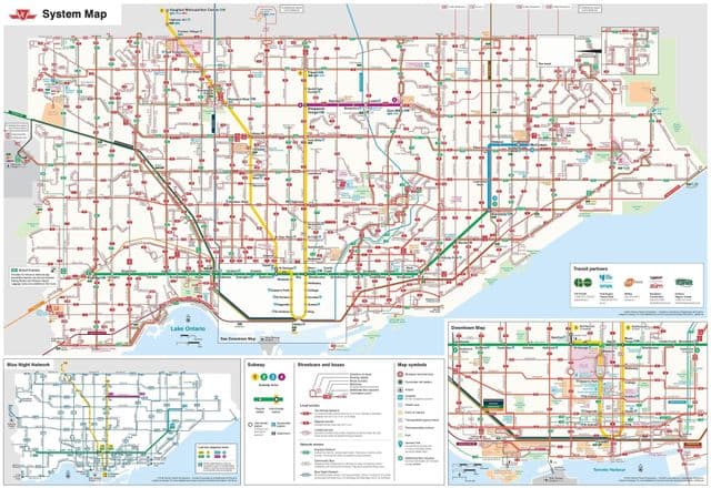 Mapa de transporte de Toronto