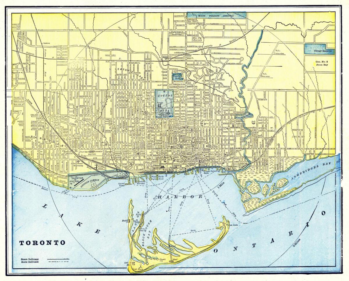 Mapa antiguo de Toronto